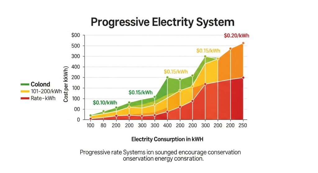 전기요금 누진제 구간을 그래프로 표현한 이미지