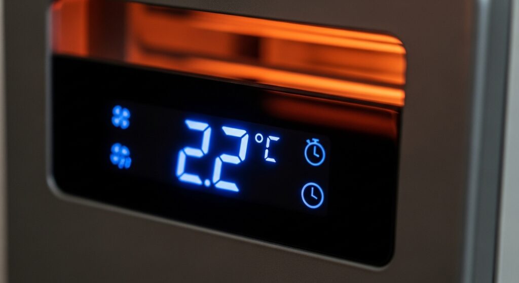 전기히터 온도 표시 화면