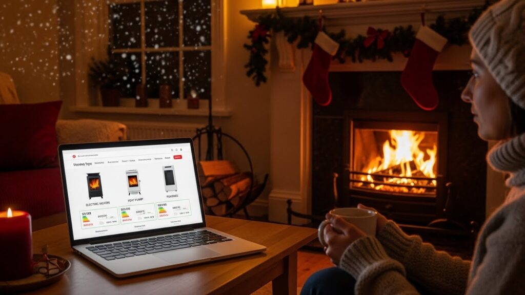 겨울철 전열기기 사용을 기록하며 교체 여부를 검토하는 실사 이미지